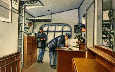 ツェッペリン号、1932年に搭載された航海室。 作： Unbekannt