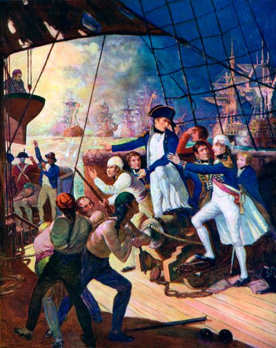 ナイルの戦いでのネルソン、1798年、c1920 作： Unbekannt