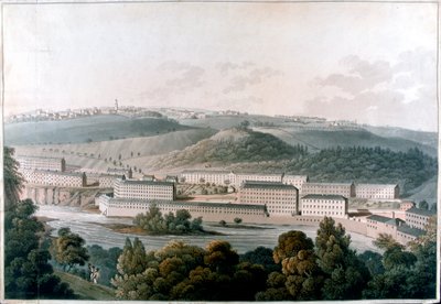 ニューラナークミルズ、スコットランド、c1815 作： Unbekannt