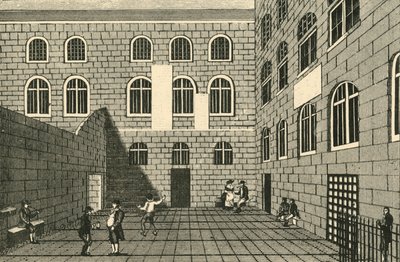 ニューゲート、内部裁判所、18世紀、1925年。 作： Unbekannt