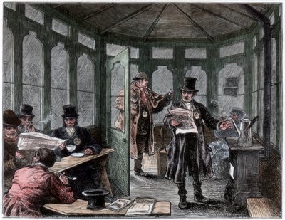 ニューリーはタクシー運転手のための避難所とリフレッシュメントハウスを建設しました、C1820-1870 作： Unbekannt