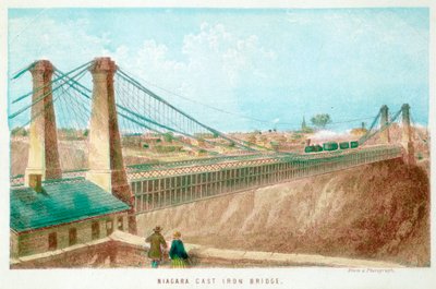 「ナイアガラ鋳鉄橋」、ニューヨーク、アメリカ合衆国、c1855-c1860 作： Unbekannt