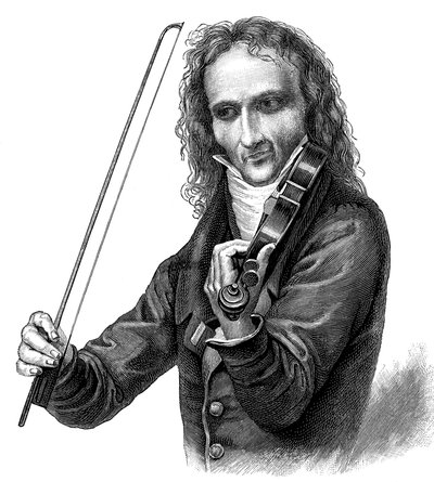 ニッコロパガニーニ、イタリアのバイオリニスト、バイオリスト、作曲家、1830年代。 作： Unbekannt