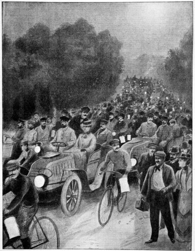 出発の夜、パリからウィーンへのレース、1902 作： Unbekannt