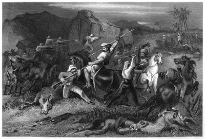 夜の出撃と手荷物ワゴンへの攻撃、1857、c1860 作： Unbekannt