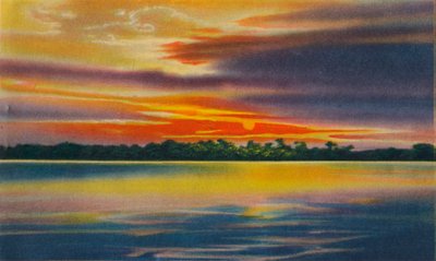マグダレナ川の夕暮れ、バランキージャ、c1940年代 作： Unbekannt