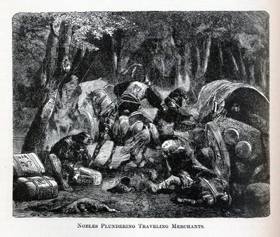 貴族の略奪旅行商人、1882 作： Unbekannt