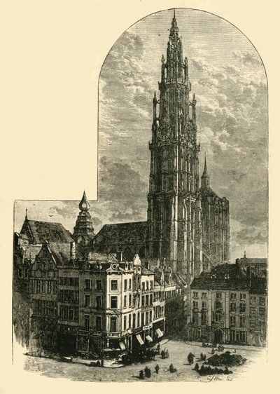 ノートルダム、アントワープ、1890年。 作： Unbekannt