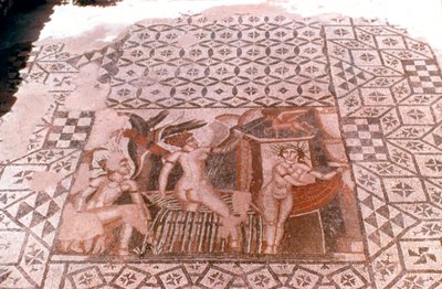 ニンフ、ローマ時代のモザイク、ヴォルビリス、モロッコ 作： Unbekannt