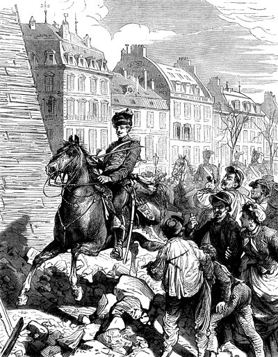 1871年2月の日仏戦争後のドイツ人によるパリ占領c1880 作： Unbekannt