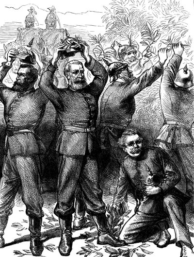 1871年3月の日仏戦争後のドイツによるパリ占領c1880 作： Unbekannt