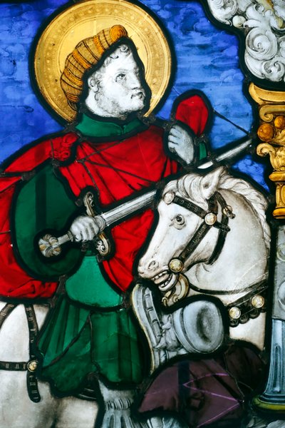Oeuvre Notre-Dame Museum, Stente glass with the Charity of Saint Martin, Strasbourg, France (photo) 作： Unbekannt