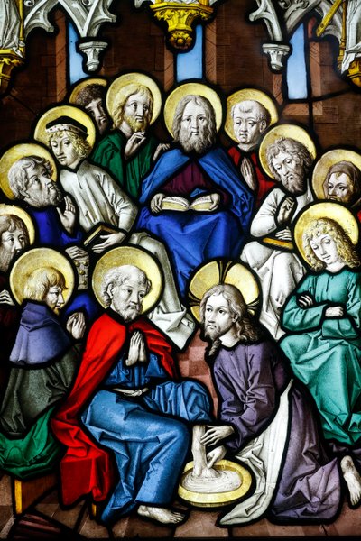 Oeuvre Notre-Dame Museum, ステンドグラス, 使徒の足を洗うキリスト 作： Unbekannt