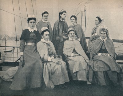 戦争への出発！ケープタウンに向かうライナーの看護師、c1900。 作： Unbekannt