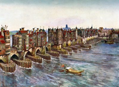オールドロンドンブリッジ、1630年頃、c1900-1920 作： Unbekannt