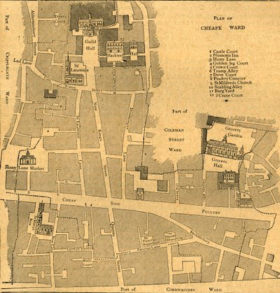 チープワードの古地図-約1750、1897。 作： Unbekannt