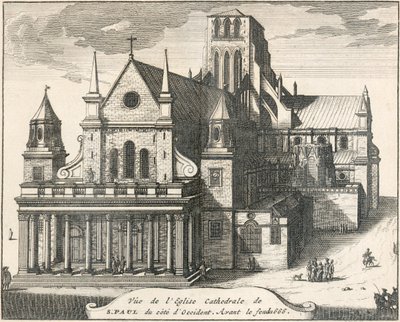 旧セント ポール大聖堂、ロンドン市、17 世紀 1707 年 作： Unbekannt