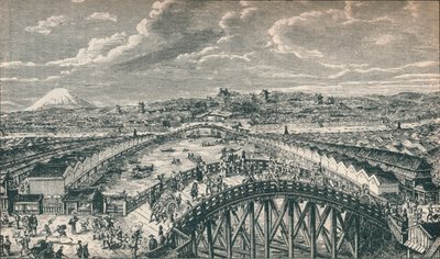 旧東京：江戸の街、数百年にわたる将軍の政府の拠点、1907年 作： Unbekannt