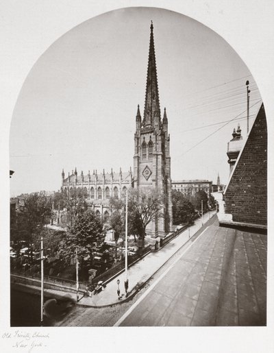 オールド・トリニティ教会（米国ニューヨーク州ニューヨーク市）1865年頃 作： Unbekannt