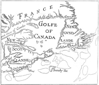 アカディアの古地図、17世紀c1880 作： Unbekannt