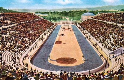 オリンピックスタジアム、アテネ、1906年、1936年 作： Unbekannt