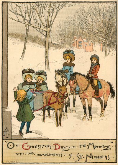 朝のクリスマスの日に、聖ニコラスの賛辞で、1883年。 作： Unbekannt