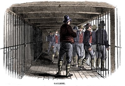 刑務所の船体、1848年 作： Unbekannt
