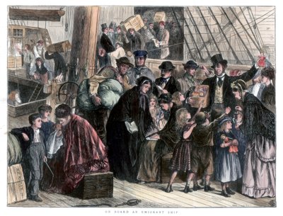 1871年に移民船に乗って 作： Unbekannt