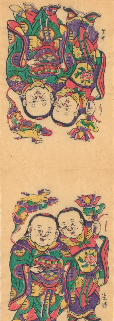 年賀絵を含む135点の木版画、19～20世紀。 作： Unbekannt