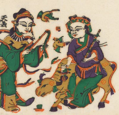 年賀絵を含む135点の木版画、19～20世紀。 作： Unbekannt