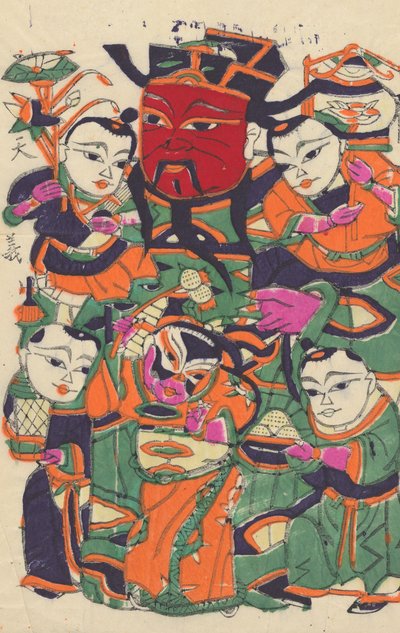 年賀絵を含む135点の木版画、19～20世紀。 作： Unbekannt