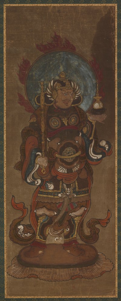 十二神の一人：毘沙門天ヴァイスラヴァナ、15世紀後半～16世紀前半。 作： Unbekannt