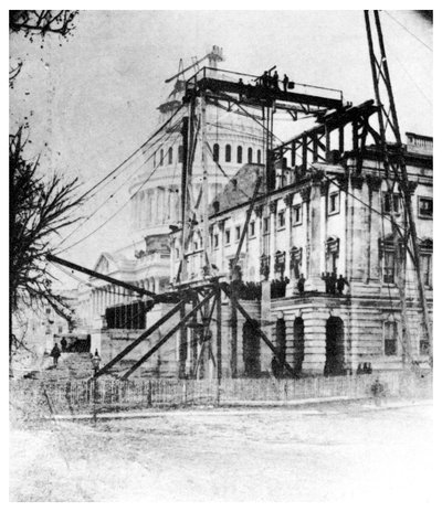 国会議事堂の翼の1つ、完成間近、米国ワシントンDC、c1860 1955 作： Unbekannt