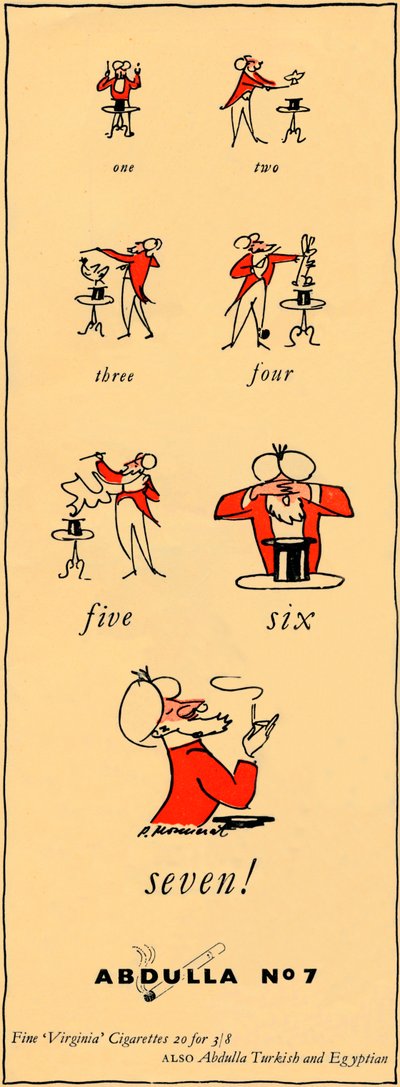 1、2、3、4、5、6、7-アブドゥラNo7、1947 作： Unbekannt