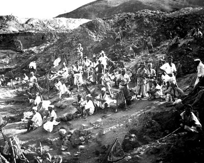 露天掘り鉱山、韓国、1900 作： Unbekannt