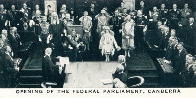 連邦議会の開会、キャンベラ、1927 1937 作： Unbekannt