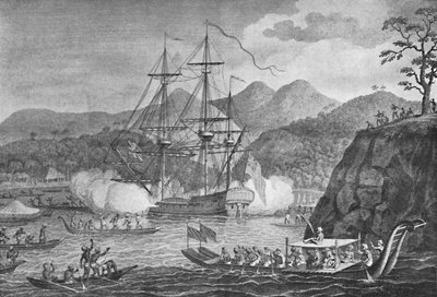 1773年、1904年、ウォリス船長に降伏したオタヘイト 作： Unbekannt