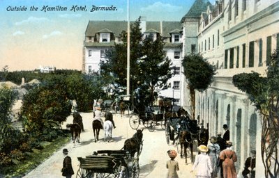 ハミルトンホテルの外、バミューダ、c1900年代 作： Unbekannt