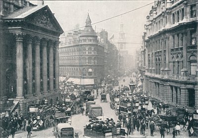 ロンドンのマンションの家の外、午前9時、c1901 1901 作： Unbekannt