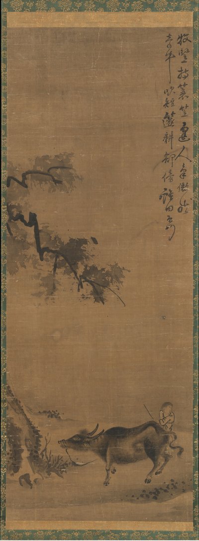 牛と牧夫、13 世紀後半。 作： Unbekannt