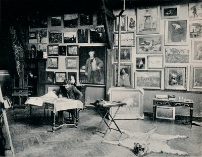 P. Roll in彼のスタジオ、c1897 作： Unbekannt