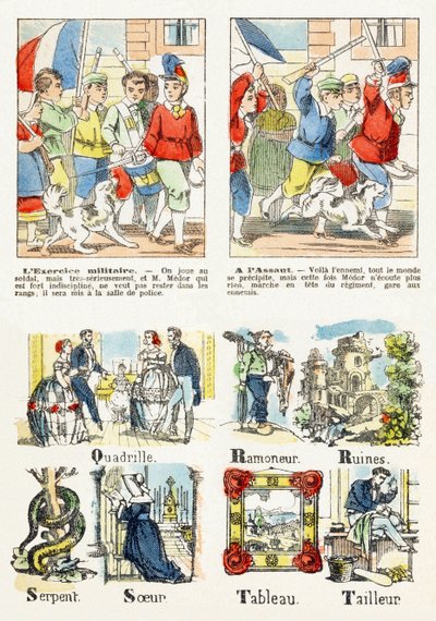 7ページ - 子供の遊び：軍事演習、突撃 - アルファベット - 子供の娯楽 - Imagerie d