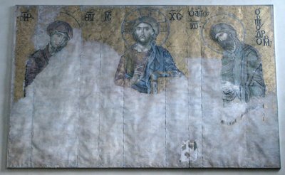 Deesis Mosaic、ビザンチン、20 世紀初頭のオリジナルの 13 世紀の塗装されたコピー。 作： Unbekannt
