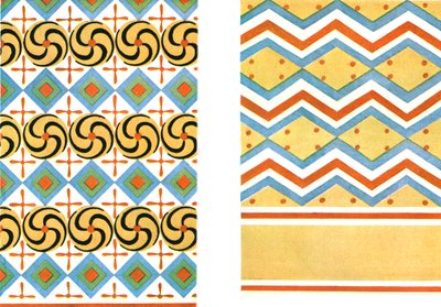 1928年、エジプトのテーベでアメネムヘブの墓に描かれた天井。 作： Unbekannt