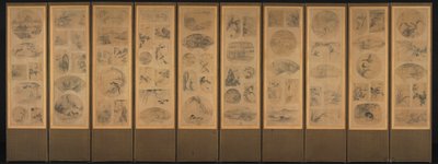 1800年代後半の100のテーマの表側の絵。 作： Unbekannt
