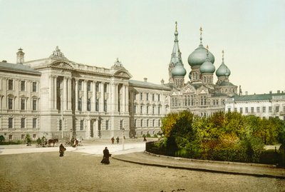 正義の宮殿と聖パンテレイモン修道院教会、オデッサ、ロシア、c1880s-c1890s 作： Unbekannt