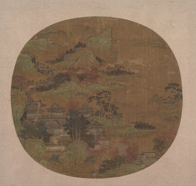 秋の山間の宮殿。 作： Unbekannt