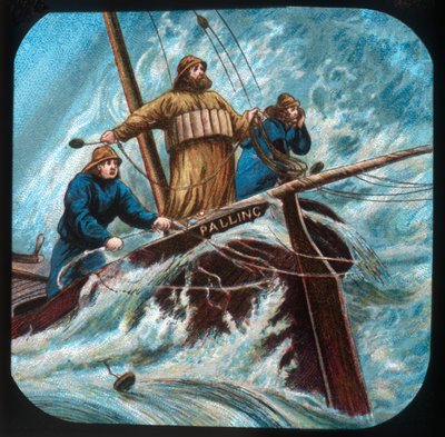 Palling Boat：ライフラインを投げる、c1900。 作： Unbekannt
