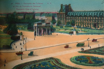 チュイルリーと凱旋門カルーゼルのパノラマ、パリ、c1920 作： Unbekannt