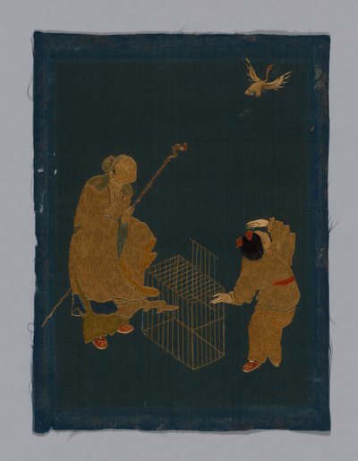 パネル家具布、中国、康熙時代、清王朝 1644-1911、180050。 作： Unbekannt